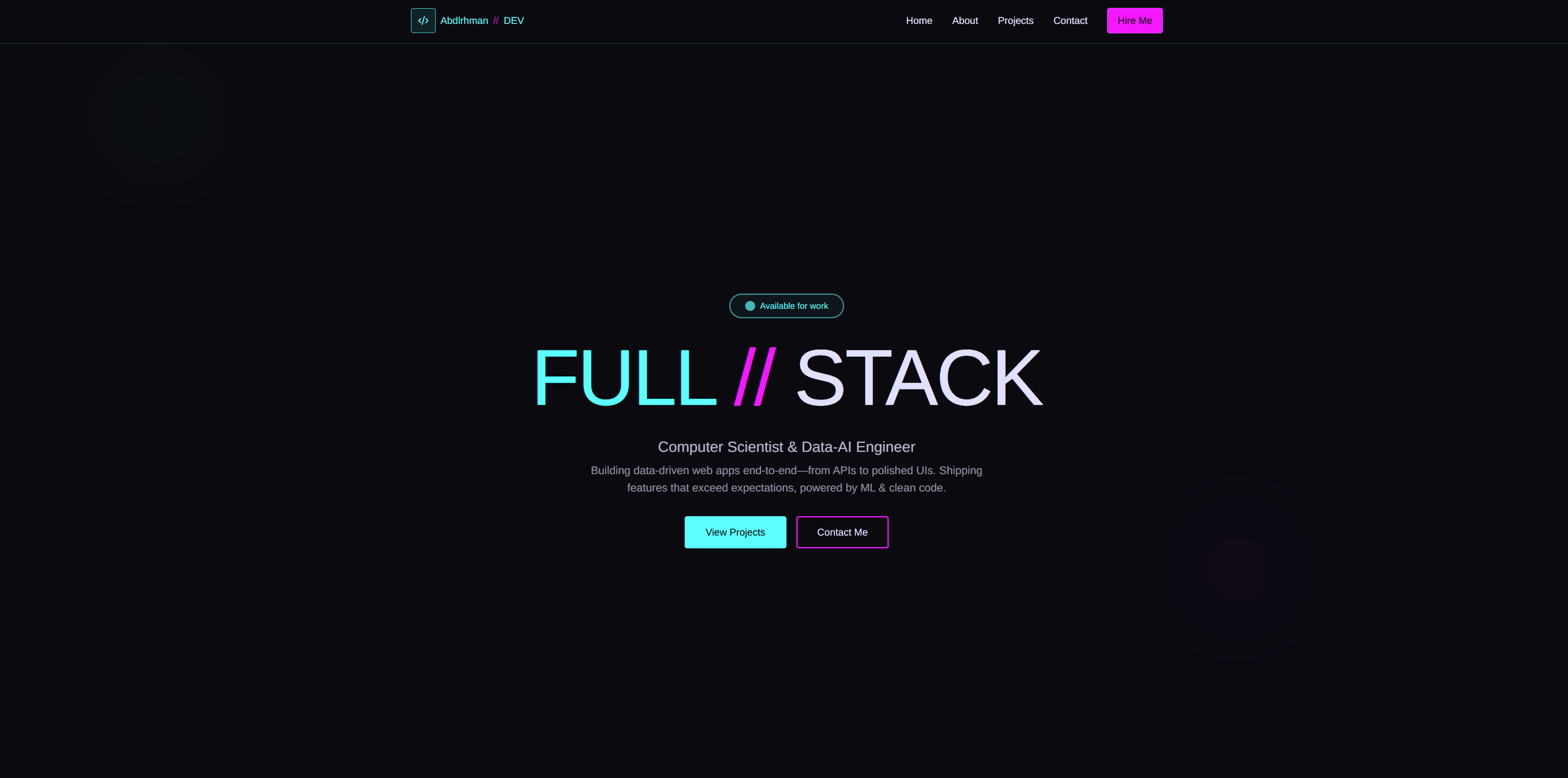 AbdlrhmanDev - Full Stack Developer